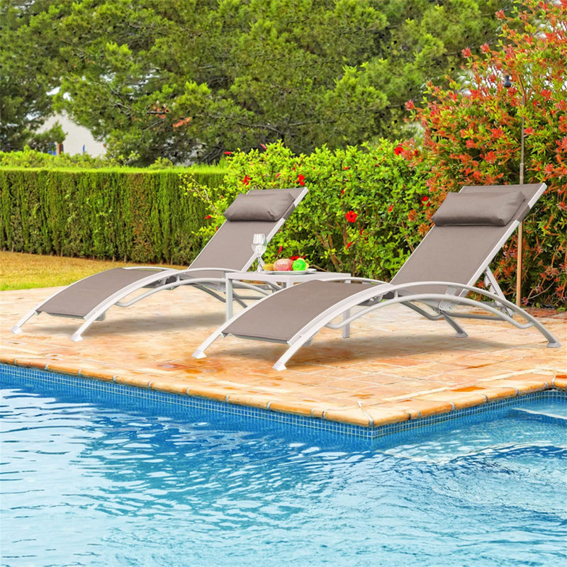 Outdoor Metal Chaise Lounge