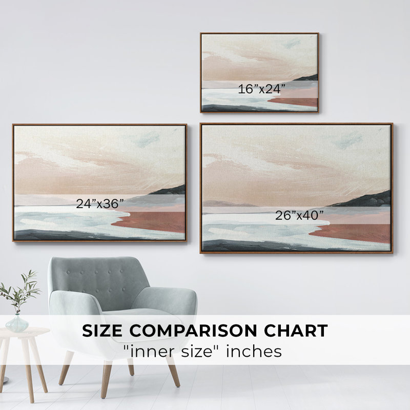 " Paynes Coast II ", 25" H x 37" W x 2" D, Walnut