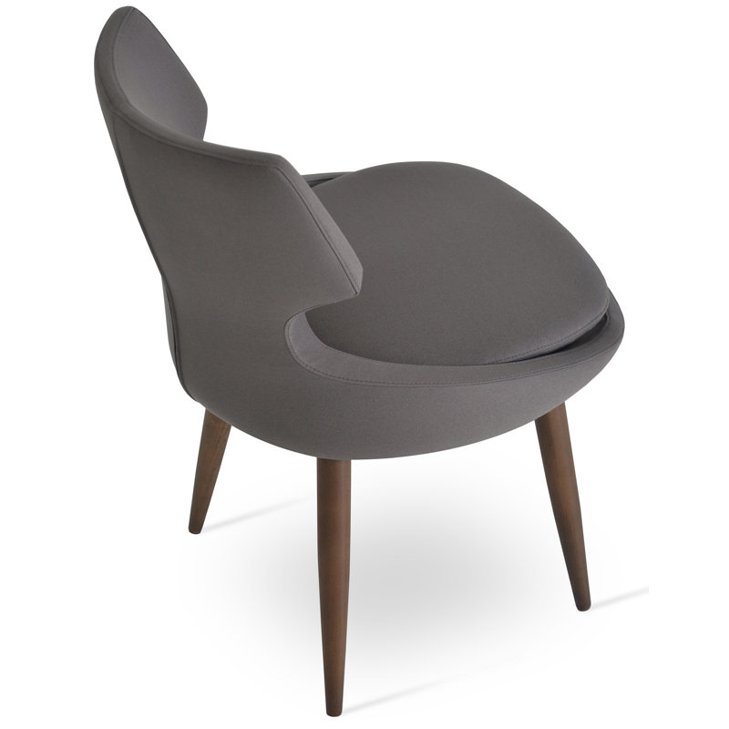 Patara Metal Solid Back Side Chair, Dark Gray
