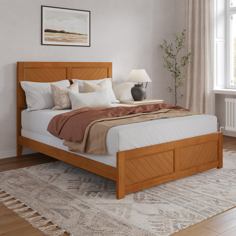 Base de lit Jeilynn, Grand, Caramel clair