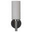 Applique murale d'intérieur 1 lumière V2121 Aquilar avec abat-jour cylindrique blanc en chrome-15631747