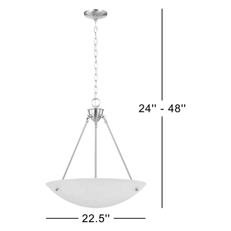 Melisa 3 - Light Single Pendant, Brushed Nickel