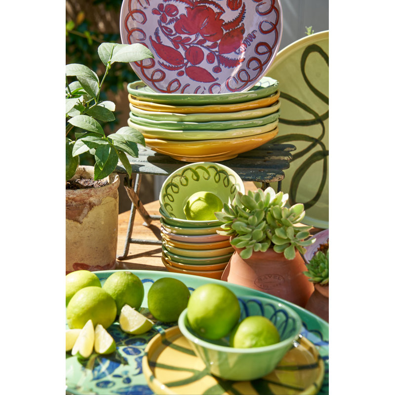 Amalfi Berry Bowl - Pink - 4.5", Mustard