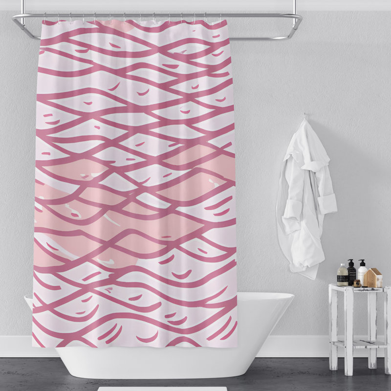 Kourtney Abstract Shower Curtain, 93" H x 70" W
