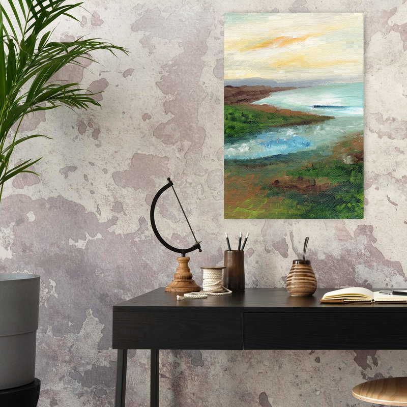 «Serene Coastal Landscape Peaceful Serene Tranquil Coastal Landscape», art mural