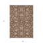 Tapis ivoire et gris intérieur lavable 5 pi x 8 pi brun marocain
