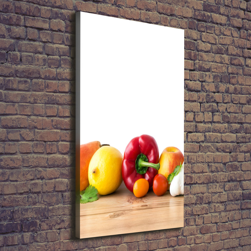 Fruits And Vegetables - Wrapped Canvas Print, 140cm H x 70cm W