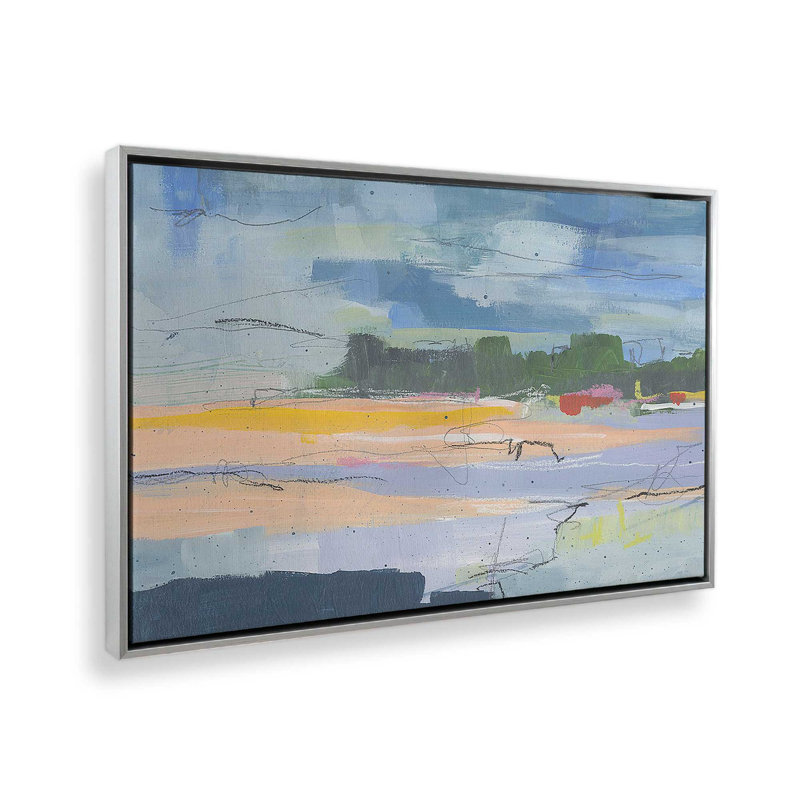 «Twilight's First Glow», reproduction sur toile, Cadre flottant en chrome poli, H 14 po x l 20 po x P 1,75 po