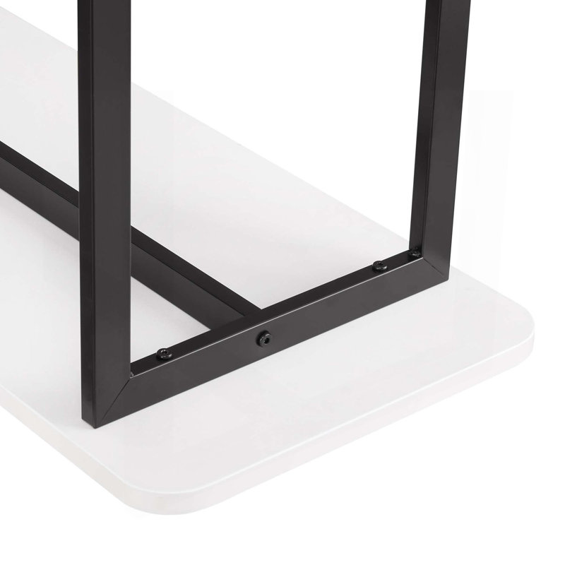Console Table In White, White