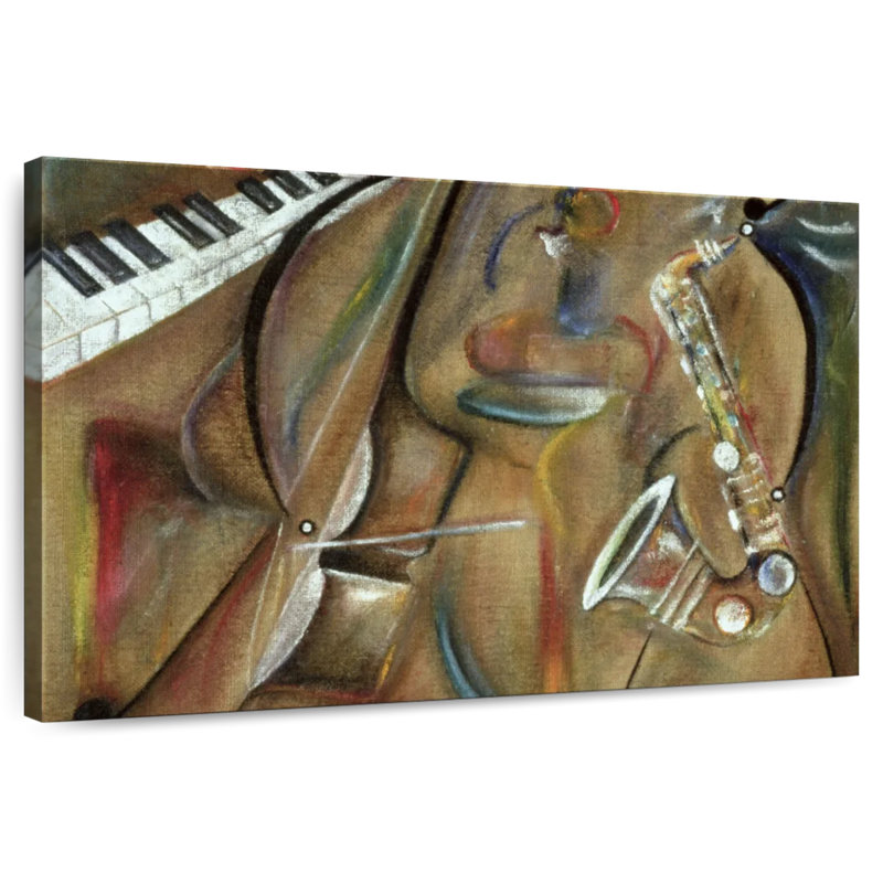 Abarca Burlap Sax, 8" H x 12" W