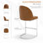 Maoz 26" Upholstered Faux Leather Counter Stool with Metal Frame-632032089-632032094