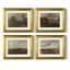 «Vintage Landscape LXV», ensemble de 4 reproductions encadrées