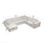 Canapé modulaire 137,8 * 108,3 po, canapé rembourré et compressé pour salon, chambre à coucher, appartement, sans assemblage requis, combinaison libre 7PC