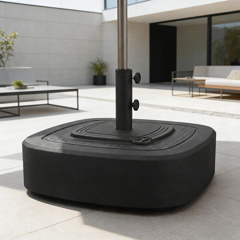 Base de parasol de patio polyvalente avec roues et système de stabilité double pour une utilisation extérieure