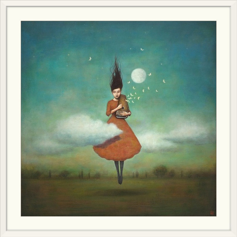 «High Notes for Low Clouds» par Duy Huynh, reproduction d'art, H 28 x l 28 po x P 1 po, Cadre blanc