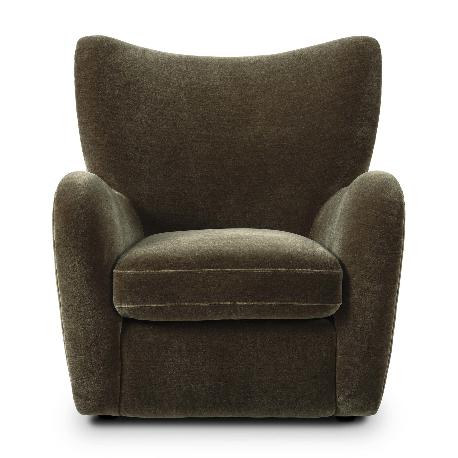 Bristow Wingback Chair, Monte Olive Performance Velvet