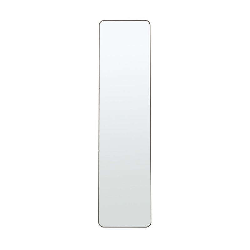 Metal Rectangle Mirror, 157 cm H x 47 cm W, Black