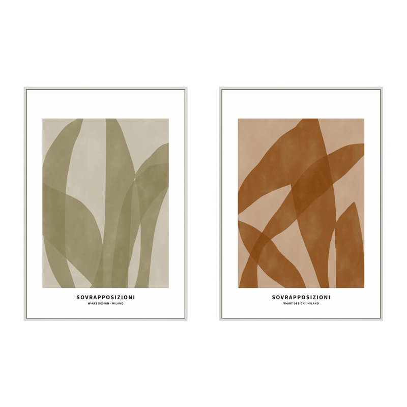 Zabini 3 et 4, reproduction sur toile encadrée 2 pièces, H 20 po x l 14 po x P 1,25 po, Blanc
