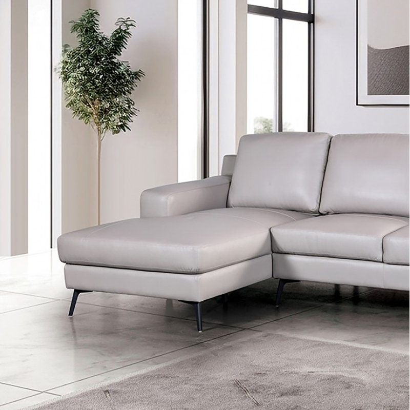 Canapé modulaire Jameisen, Light Grey Leather Match, Left Hand Facing