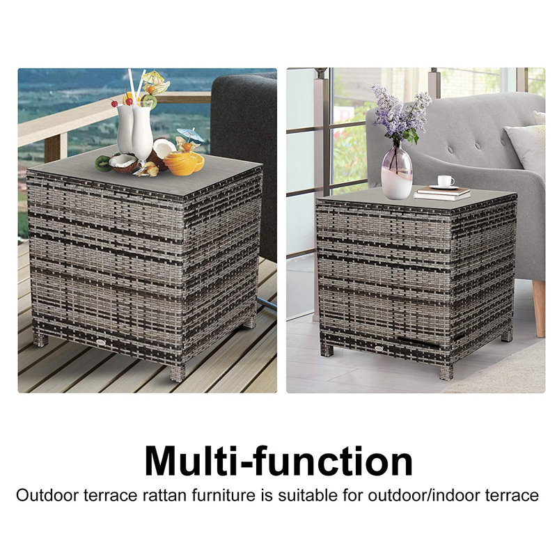 Gennett Square Metal Outdoor Side Table , 64cm W 64cm D