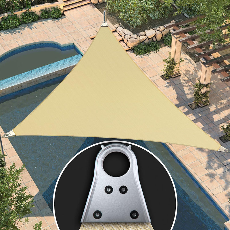 Amgo personnalisable Triangle Super Ring Sun Shade Sail 260 g / m² robuste