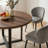 43.3" Round Extendable Dining Table Set For 4, Mid-century Modern Walnut Finish Mdf Kitchen Table With Cross Base & Upholstered Chairs, Space-saving Dining Room Furniture Set-1895374828