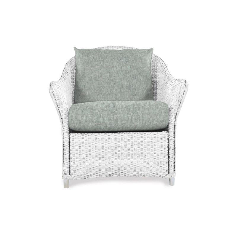 Weekend Retreat Outdoor Lounge Chair, White, Rumba Nickel