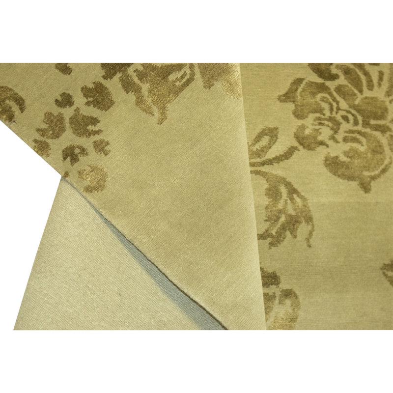 Hand Knotted Area Rug in Sage Green