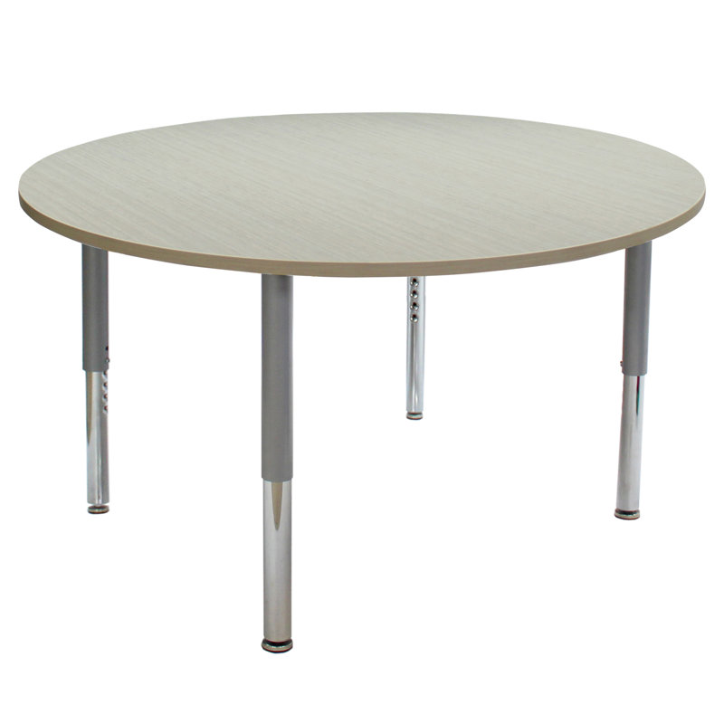 Table d'activité avec pieds réglables La Madera, Bois gris clair / noir, Super