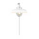 Single Light Steel Dimmable Armed Sconce