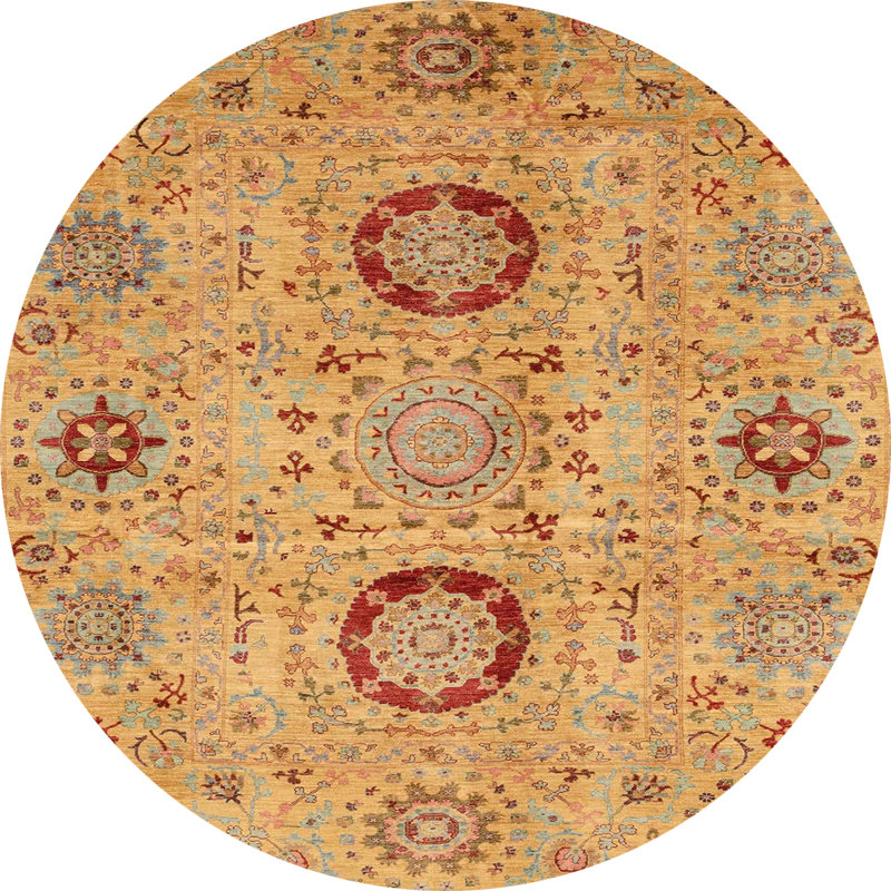 Tapis abstrait moderne 3898, Rond 6 pi
