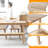 Solid Wood Dining Table Small Rectangle Kitchen Table For Small Spaces, 47" Mid Century Modern Natural Wooden Dinning Tables, Solid Wood Desk Oak Dinner Tables For Dining Room, Kitchen