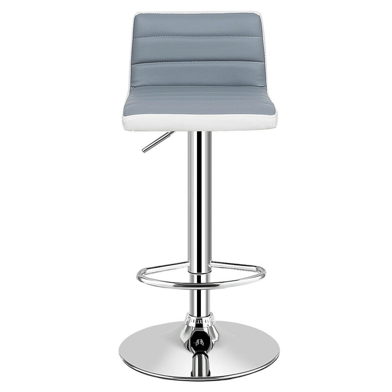 Plouffe Swivel Upholstered Adjustable Height Counter Stool with Metal Frame
