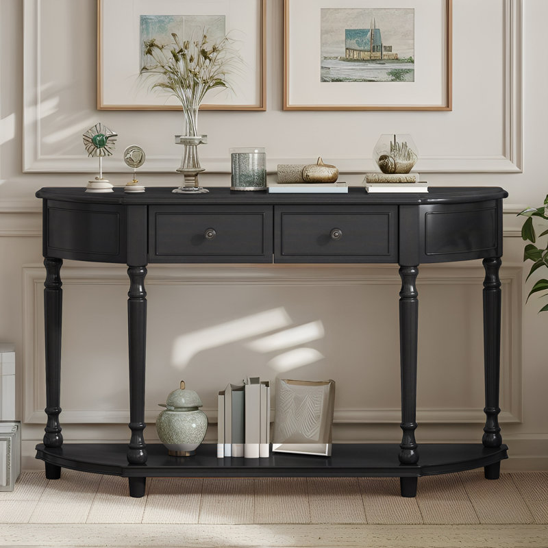 Console Roshawna 52, H 33,4 po x l 52 po x P 12,6 po, Gris délavé, Gris délavé