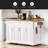 54Inch Large Kitchen Island With Rubber Wood Drop Leaf, Embossed Texture Rolling Kitchen Cart On 4 Wheels With 4 Doors And 3 Drawers, Kitchen Island With Storage For Kitchen, Dining Room-1037919392