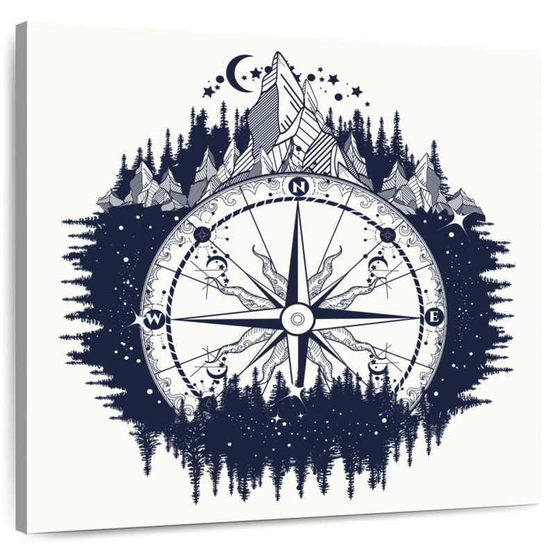 Senne Mountain Forest Compass, 24" H x 24" W