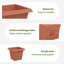  Square Flower Pot 6 Pcs Plastic-354333275-354333276