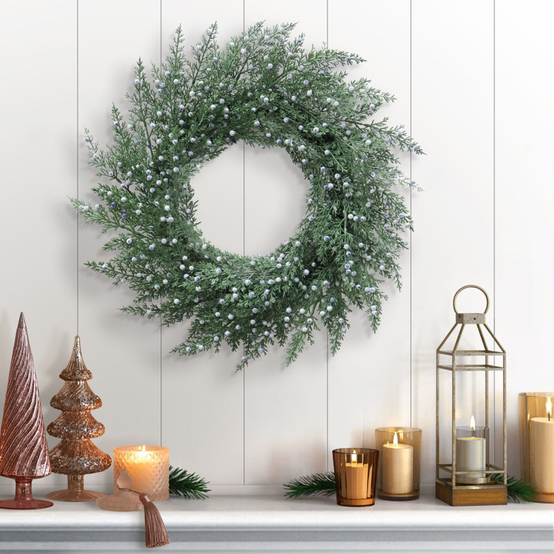 Puleo Classic 24 In Juniper Cedar Wreath - Unlit