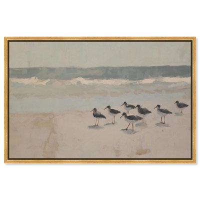 «Seagulls at the Beach II», art côtier par Art Remedy