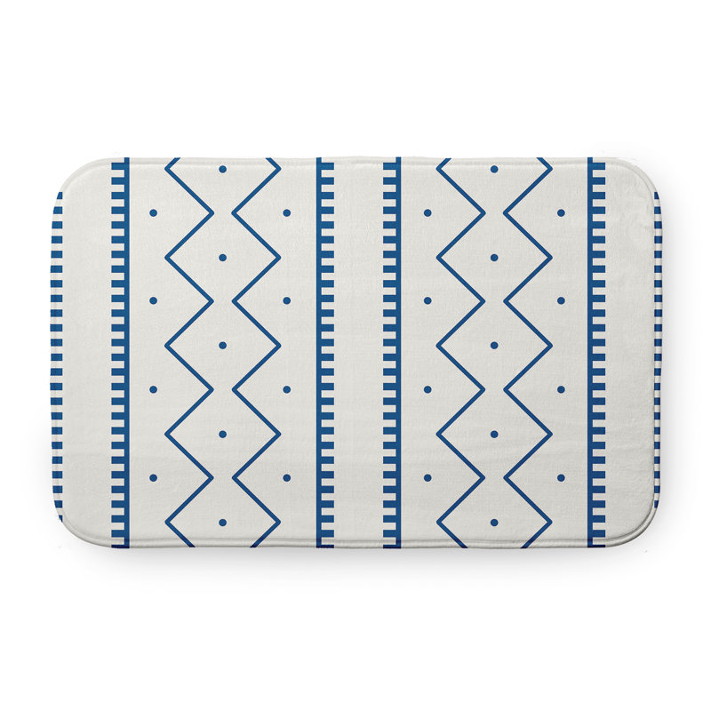 Tapis de bain GGG, L 17 po x L 24 po, Bleu