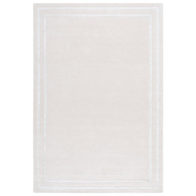 Laine touffetée à la main Lauren Ralph Lauren 6953; Tapis géométrique en viscose ivoire