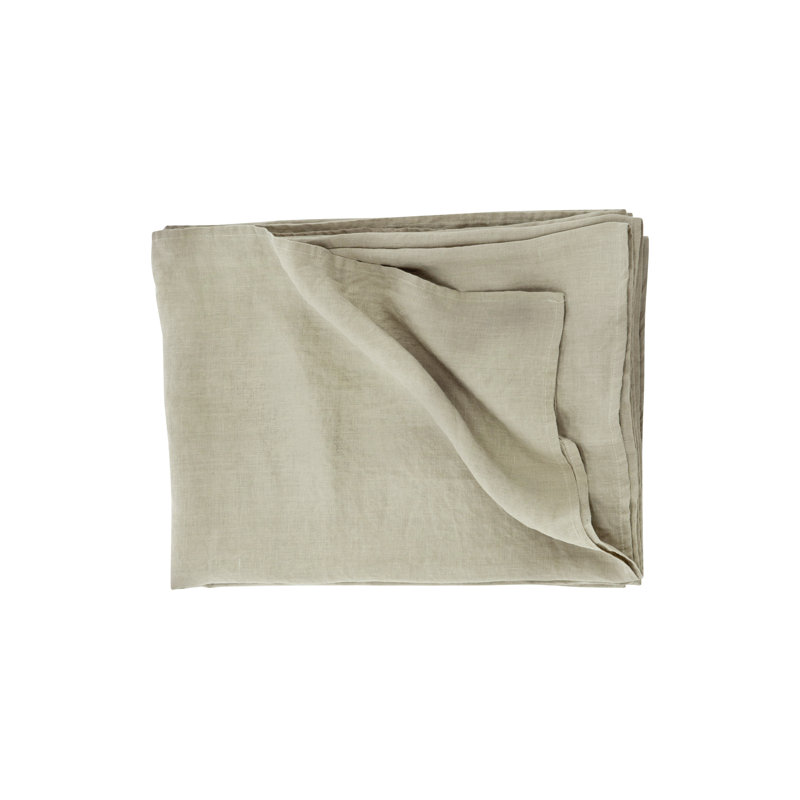 Milo 100% Linen Solid Colour Bedspread, Beige
