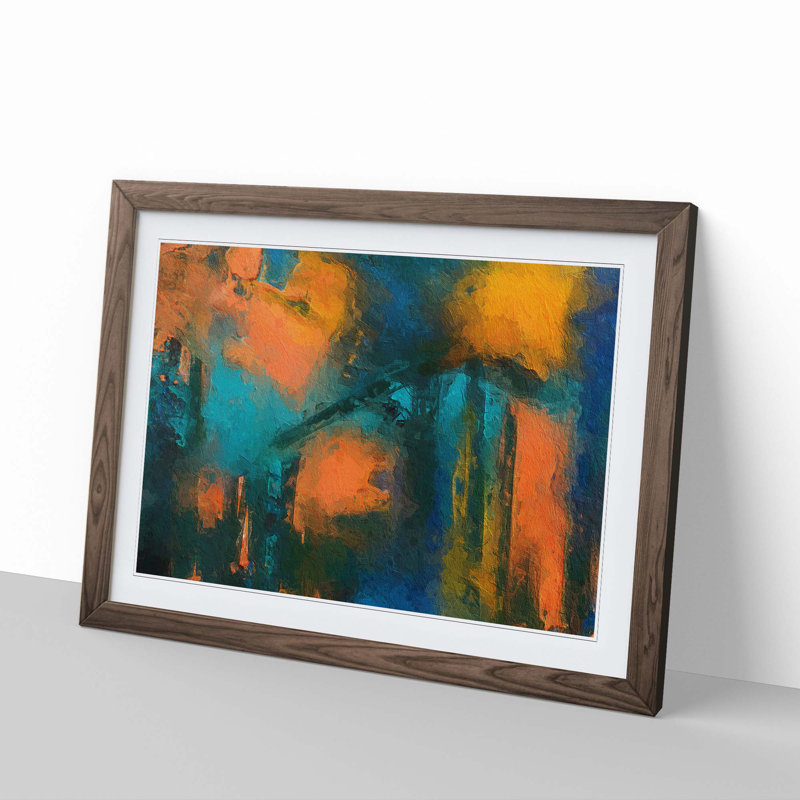 Abstract Vol.59 by S.Johnson - Single Picture Frame Print, Walnut Framed, 33cm H x 45cm W x 2cm D