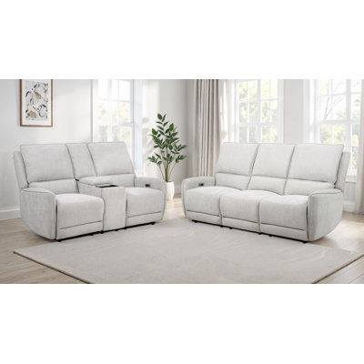Ensemble de canapé inclinable électrique en chenille 2 pièces Dobroyd