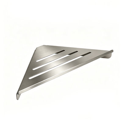 Melvonia Drill / Screw Mounted Stainless Steel Shower Corner Shelf