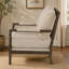 Chaise d'appoint à dossier amovible avec revêtement classique