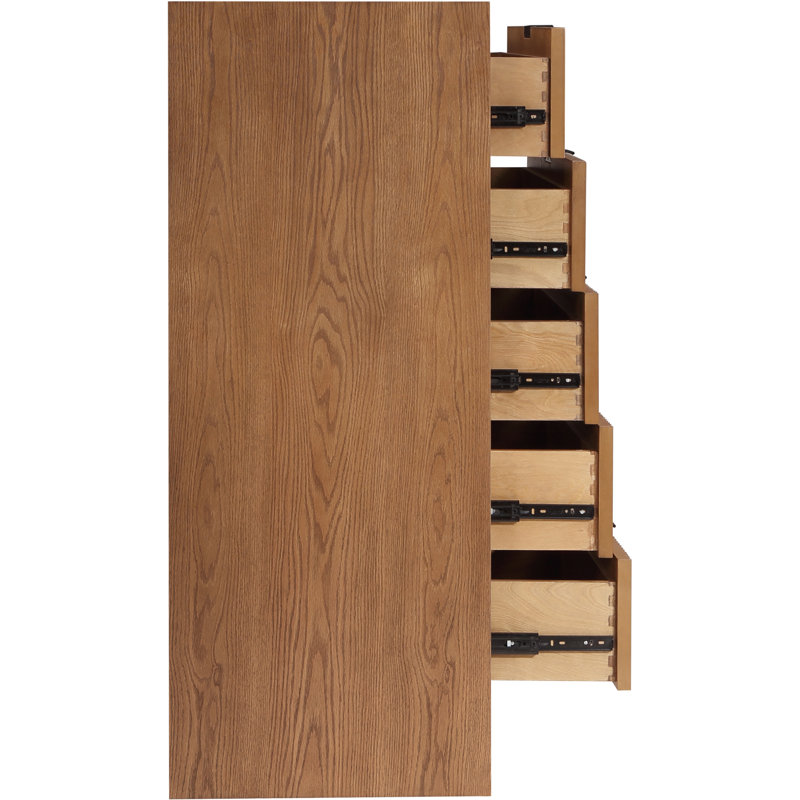Commode 5 tiroirs Fairfax, Noyer