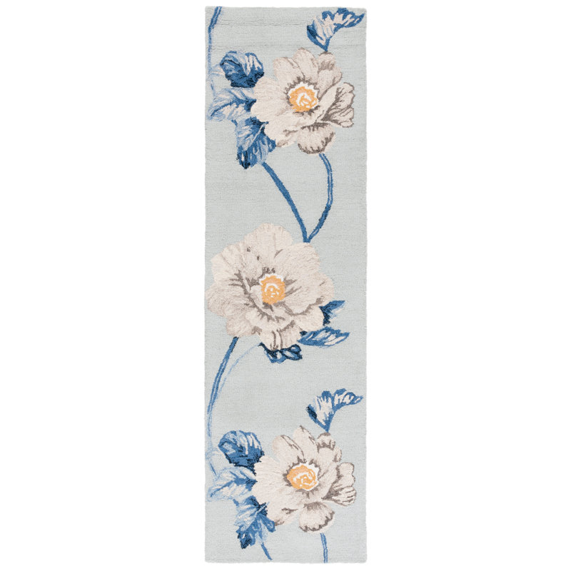 Tapis en laine Sheela, Tapis de couloir 2 pi 3 po x 8 pi