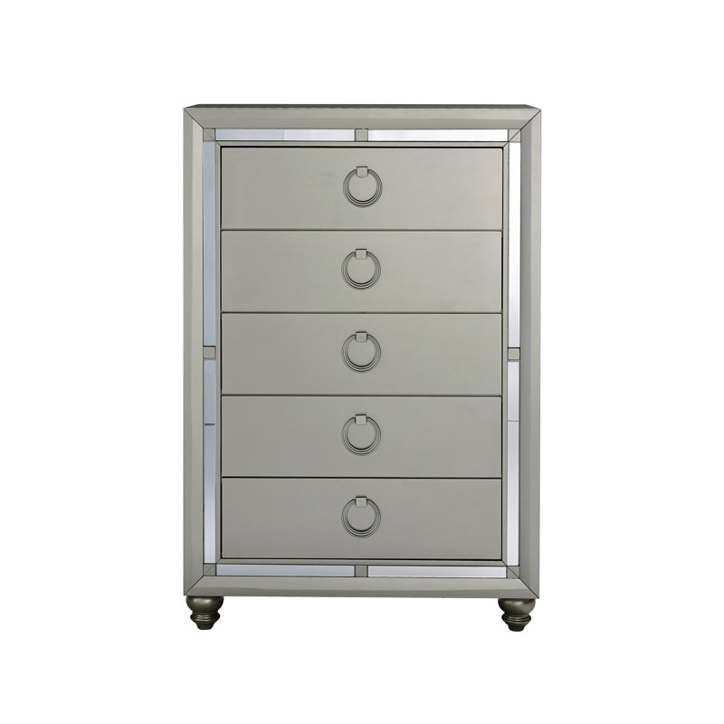 Commode argentée CHLOE GEMSTONE