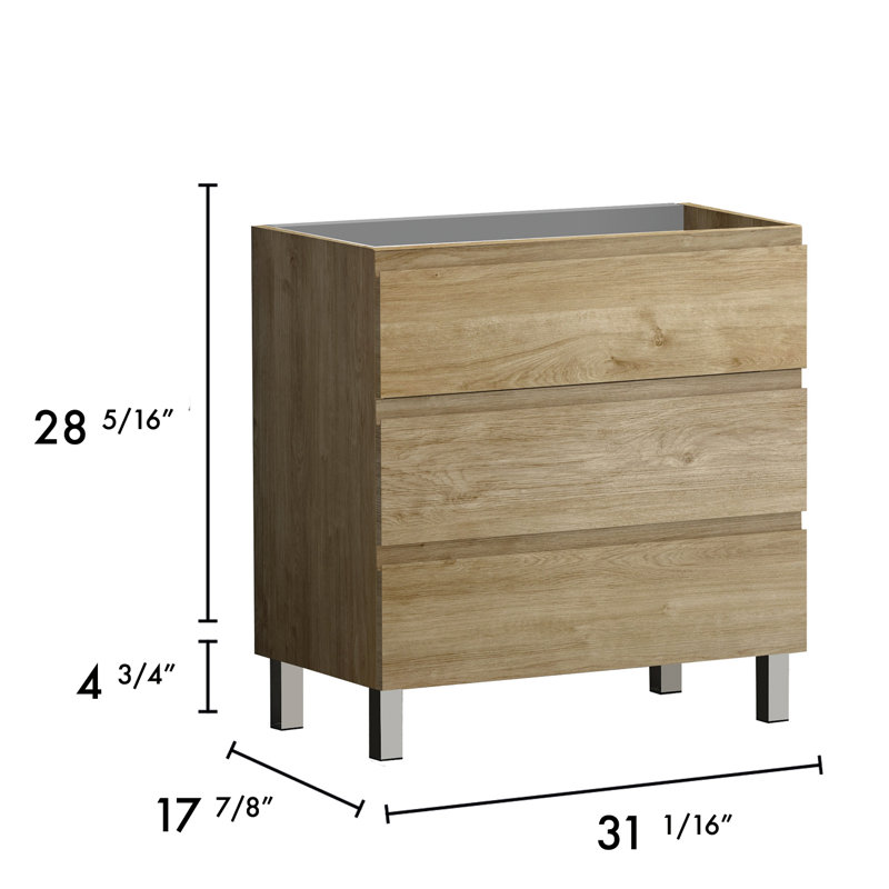 Bathroom Vanity Cabinet COSTA Collection by , 32", Oak, Onix